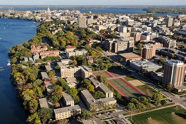 aerial photo of the University of Wisconsin-Madison campus